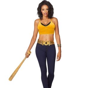 Small Adult Black Canary Costume - Birds of Prey Small 4-6